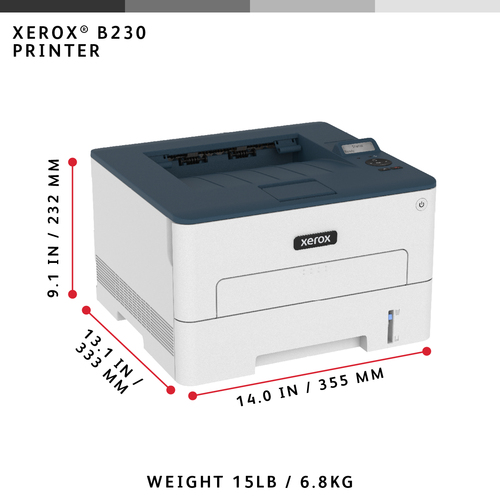 Xerox B230 A4 34ppm Wireless Duplex Printer PCL5e/6 2 Trays Total 251 Sheets - Image 23